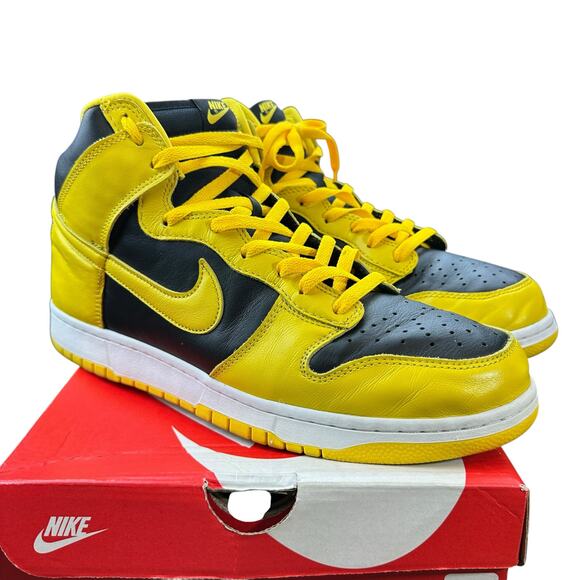 Nike Men\'s Dunk High SP Black/Varsity Maize Size 13 Iowa Hawkeyes (CZ8149-002) main image 16